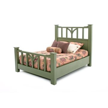 Painted Cottage Sunrise Bed - Sea Mist Green Finish