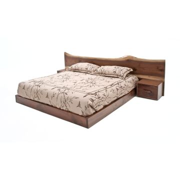 Live Edge Slab Platform Bed