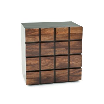 Contemporary Wood 4 Drawer Chest