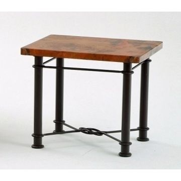 Copper End Table with Knotted Base