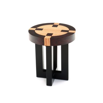 Soft Modern Side Table with Inlay
