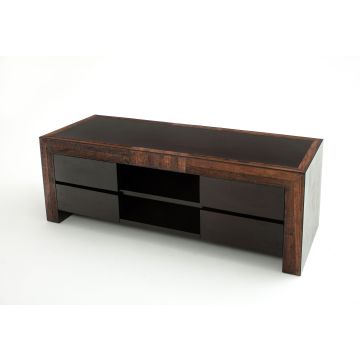 Urban Rustic Mahogany Entertainment Center