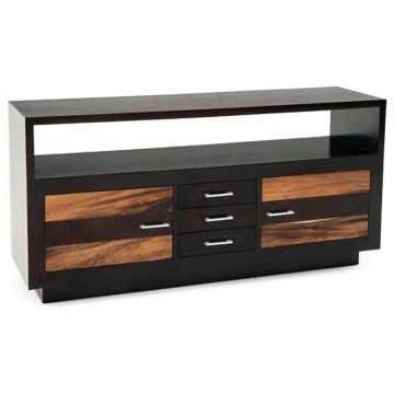 Urban Rustic Ebony Mahogany Media Center