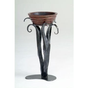 Cattail Pedestal with Copper Vessel Sink
