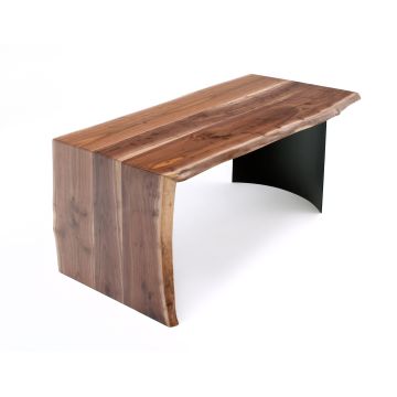 Modern Natural Wood Waterfall Desk