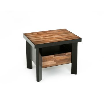 Urban Rustic Reclaimed Mahogany Nightstand - Smooth Sanded