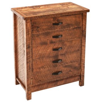 Spoon River 5 Drawer Barnwood Chest 