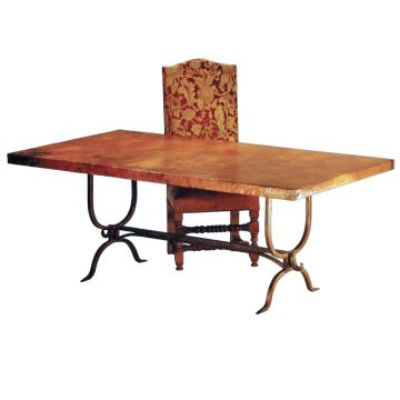 Alexandria Hammered Copper Writing Desk