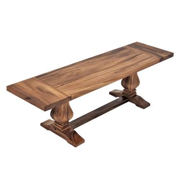 Golden Walnut Trestle Dining Benches - 72"