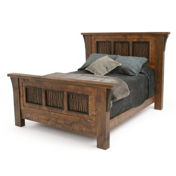 Autumn Forest Rustic Barnwood Bed