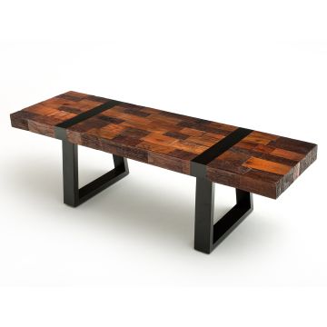 Rustic Modern Reclaimed Wood Bench