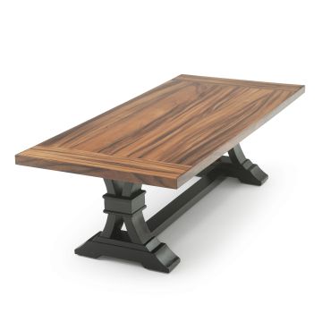 Modern Tuscan Ebony Mahogany & Golden Walnut Coffee Table