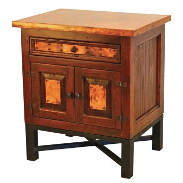 Copper End Table with Bismark Base