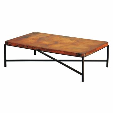 Copenhagen Hammered Copper Coffee Table - 58" x 36"