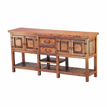Copper Buffet with Shelves