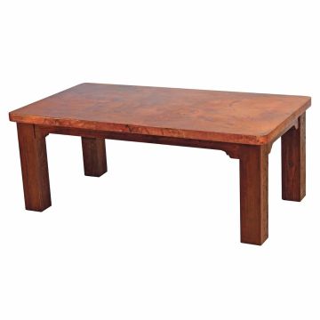 Country Hammered Copper Dining Table 