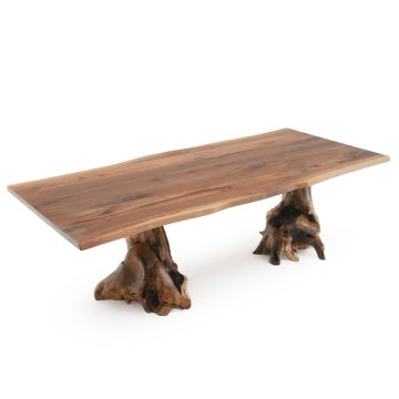 Elk Lake Natural Wood Stump Live Edge Desk - Natural Stumps
