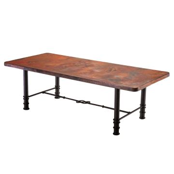 Figure 8 Hammered Copper Dining Table