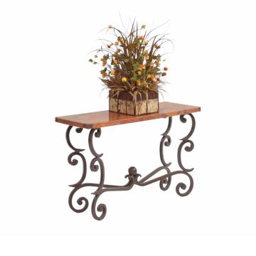 Copper Console Table with Forged Fountain Base