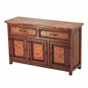 Francisco Hammered Copper 3 Door 2 Drawer Buffet