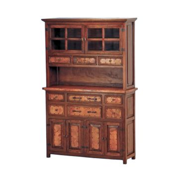 Francisco Hammered Copper 4 Door 6 Drawer Buffet & Hutch