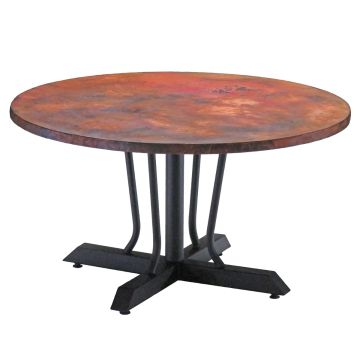 Fuente Hammered Copper Round Dining Table