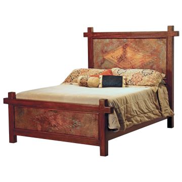 Ganado Engraved Copper Panel Bed