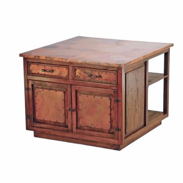 Hammered Copper Floating Kitchen Island