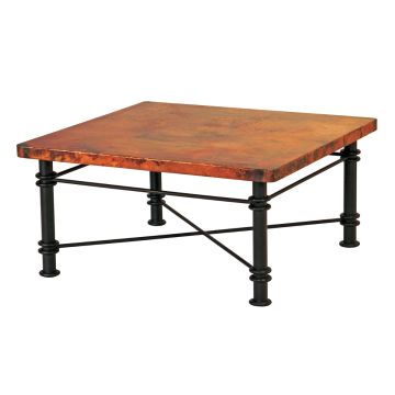 Jessica Hammered Copper Coffee Table - 36" Square