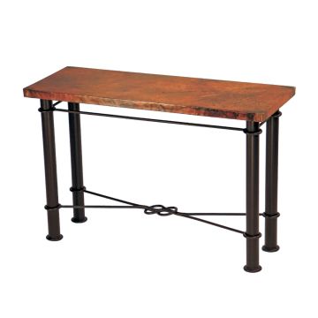 Copper Console Table with Knotted Base