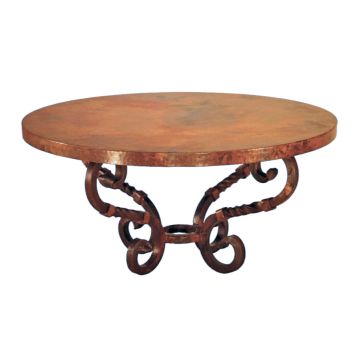 Margarita Hammered Copper Coffee Table - Round