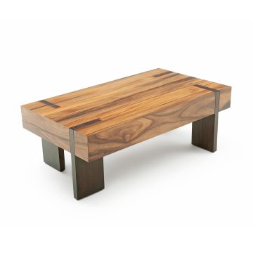 Golden Walnut Modern Wood Coffee Table