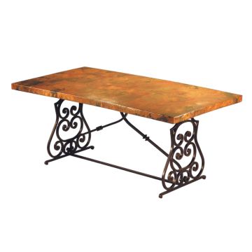 Monte Cristo Hammered Copper Dining Table