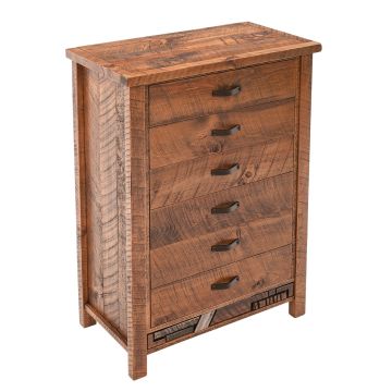 Rustic Mosaic 6 Drawer Barnwood Chest
