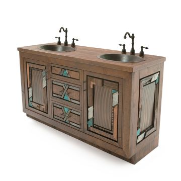Rustic Mosaic Barnwood Vanity