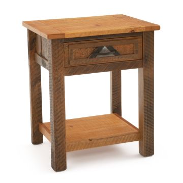 Mountain Horizon 1 Drawer Barnwood Nightstand