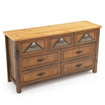 Mountain Horizon 7 Drawer Barnwood Dresser