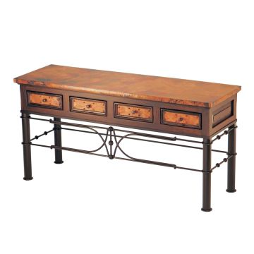 Copper & Reclaimed Wood Console Table