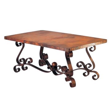 Patricia Hammered Copper Dining Table