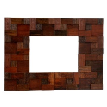 Urban Rustic Reclaimed Mahogany Wood Mirror