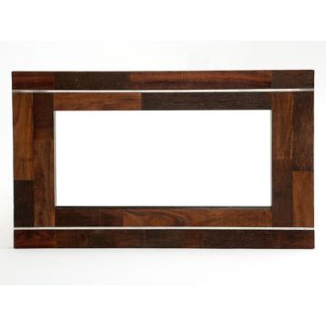 Urban Rustic Reclaimed Wood & Steel Mirror