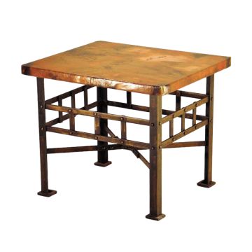 Arts and Crafts Rustic Copper End Table