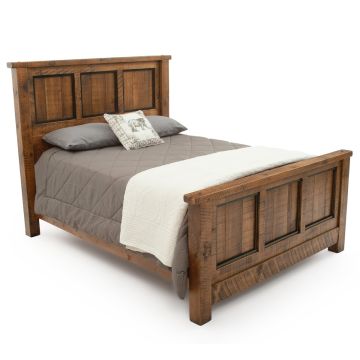 River Rustic Triple Window Barnwood Bed