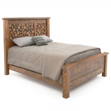Rustic Campfire Barnwood Bed