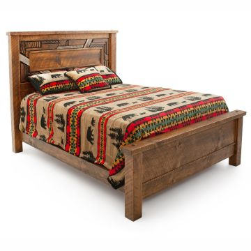 Rustic Mosaic Barnwood Bed