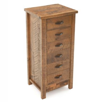 Rustic Brick in the Wall 6 Drawer Barnwood Lingerie Chest