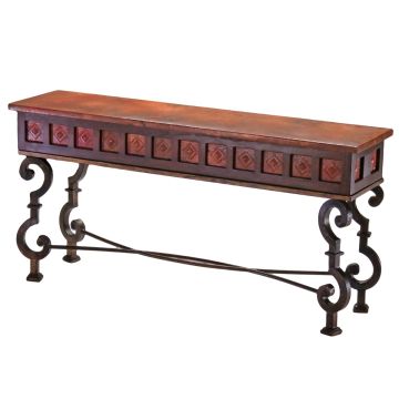 Refined Copper Console Table