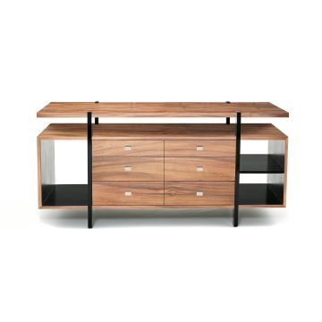 Modern Wood Sideboard - Golden Walnut