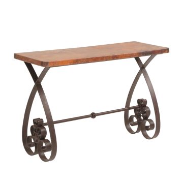 Copper Console Table with Southern Base
