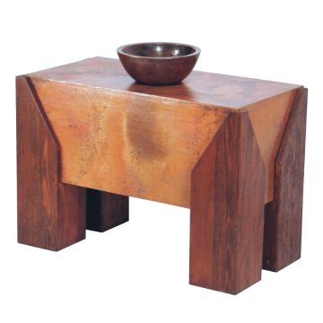 Tucson Hammered Copper Bathroom Vanity